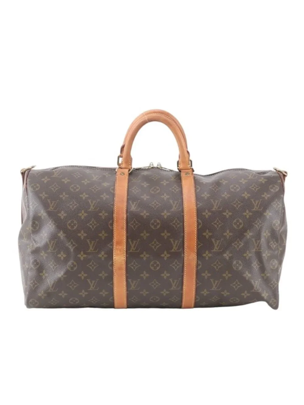 Louis Vuitton Monogram Keepall Bandouliere 50 Leather Boston Bag Tote